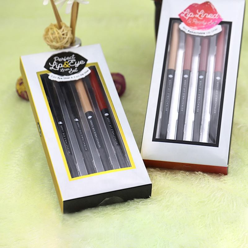 Wholesale Private Label customized 4 Pieces lipstick pen Set waterproof long-lasting smoothly lip liner